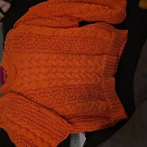 POL Vibrant Orange Knit Sweater
